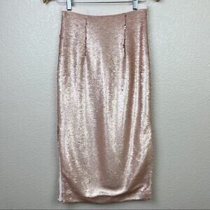 Keepsake the Label • Sequin Metallic Pencil Skirt